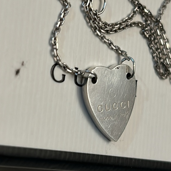 Gucci 925 Silver heart necklace with box and dustbag - Picture 6 of 15